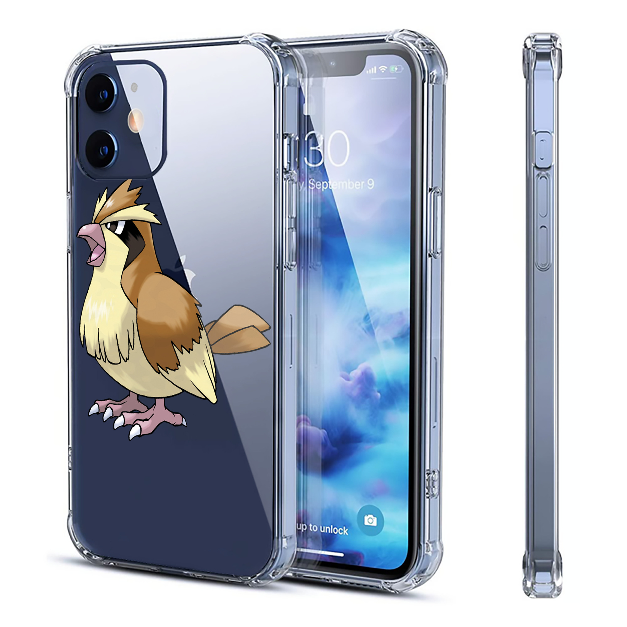 （画像用） ポケットモンスター Pokémon 【iPhone 12シリーズ対応】透明スマホケース（クリアソフトケース）